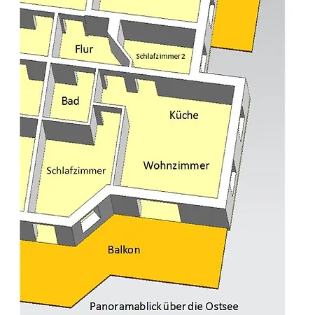 Panorama-meerblick In Der Atlantic Mit Strandkorb Am Apartment Binz