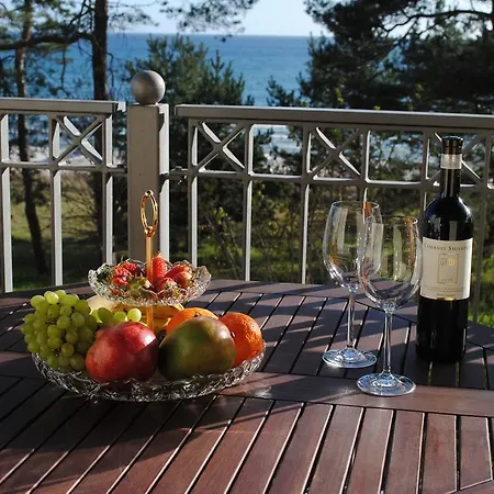 Panorama-meerblick In Der Atlantic Mit Strandkorb Am